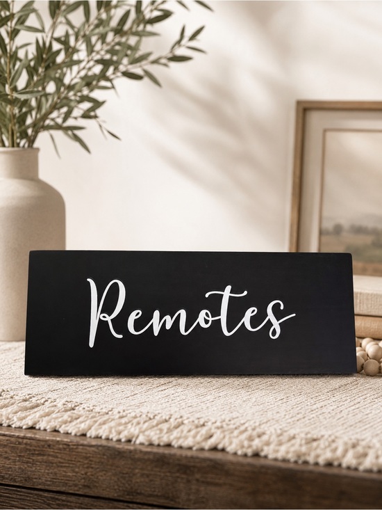 Chonic Other - Black 'Remotes' Decorative Wood Sign by